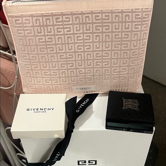 Givenchy Pink Clutch Bag and Black Compact Mirror - Picture 3 of 7